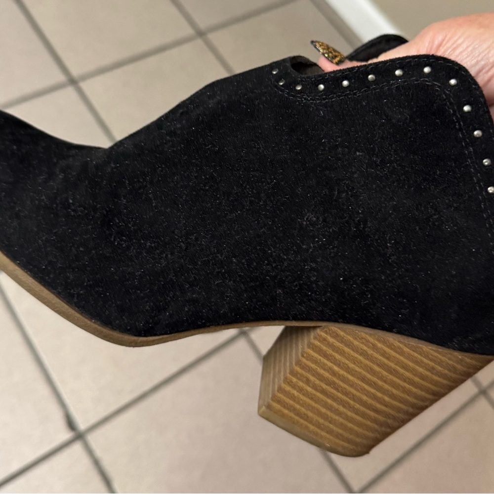Black Suede Ankle Boots size 9.5